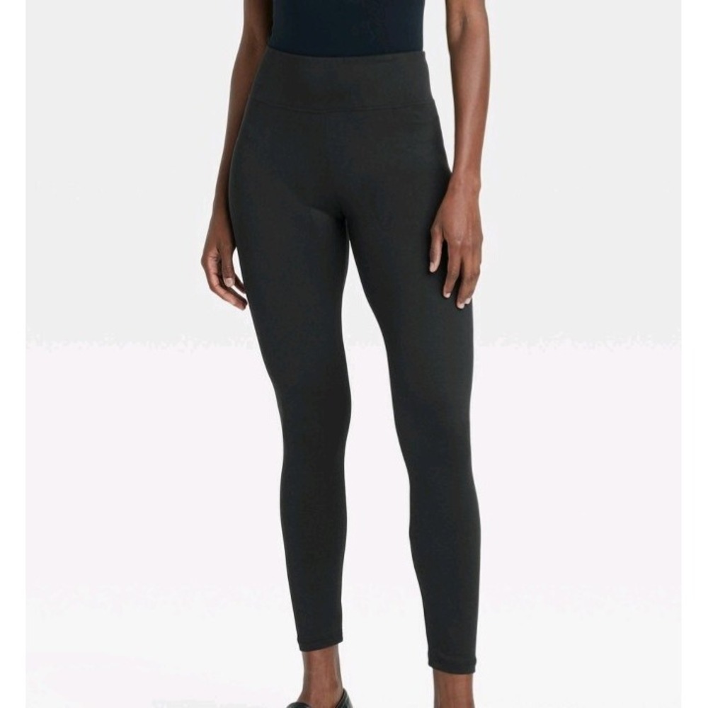 A New Day Mid-rise Waisted Wide Waistband Black Women Small NEW Leggings